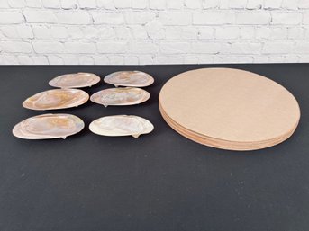 Collection Of 8 Placemats And 6 Shell Side Dishes
