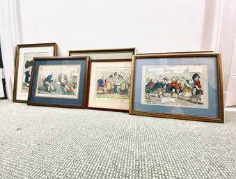 Collection Of Six Framed Vintage Cartoons