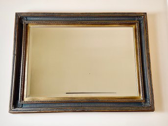 Gold Painted Wood Frame Mirror With Beveled Edge Glass