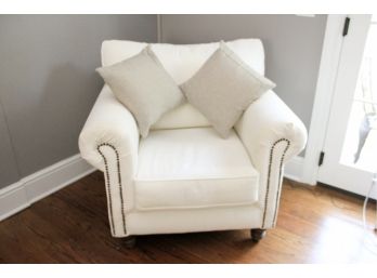 White Cotton Duck Arm Chair