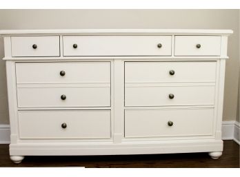 Cream Painted Wood Seven-drawer Dresser
