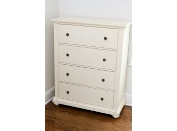 Cream Painted Wood 4-drawer Dresser