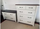 Pottery Barn Kids Speedboat Tall And Low Dressers In White And Dark Wood