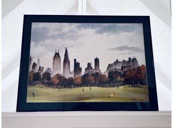 Framed Print - Adolf Dehn - Central Park Scene