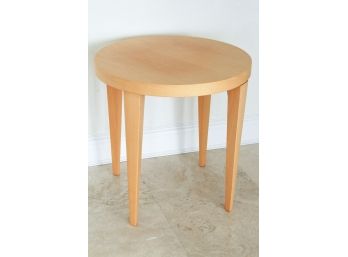Modern Heavy Light Wood Side Table