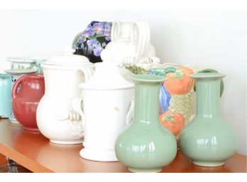 Lot Of 13 Assorted Ceramic Vases