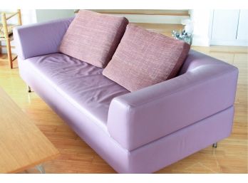 Modern Corinto Purple Leather Couch