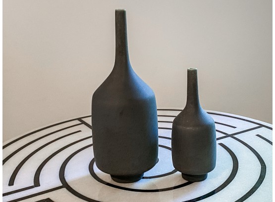 Pair Of Decorative Vases - Modern - Grey - Sara Paloma
