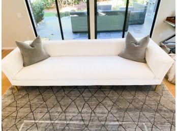 Restoration Hardware Sorensen Sofa - White Perennials Performance Textured Linen Weave