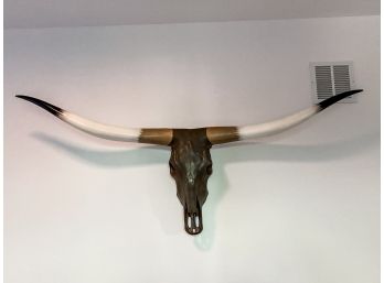 Restoration Hardware Faux Skull And Horns - Painted