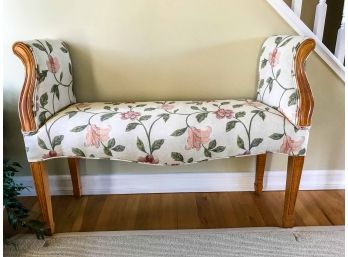 Floral Fabric Bench