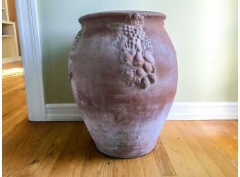 Clay Urn With Grape Design