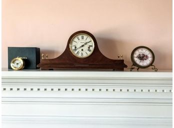 Lot Of 3 Clocks - Mantle And 2 Desk