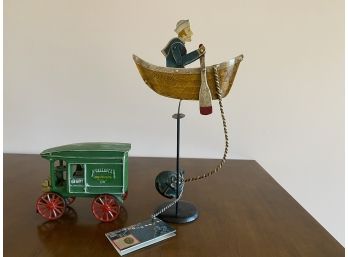 Lot Of Vintage Kids Toys  - Salty Dog Hook Balance Toy And McCallister General Mercantile Truck