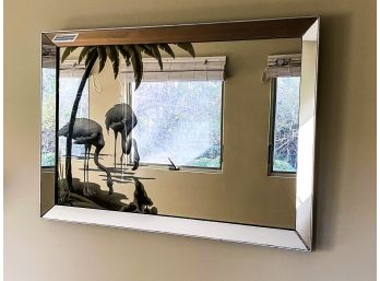 Vintage Flamingo Mirror