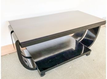 Black Lacquer Table - Art Deco Style