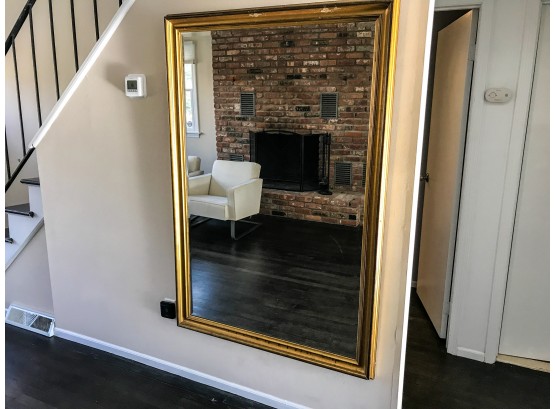 Large Gold Wood Mirror