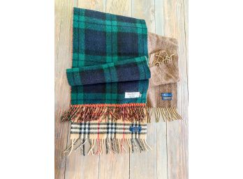 Lot Of 3 Cashmere Scarfs  - Ralph Lauren, Burberry And London Undercover