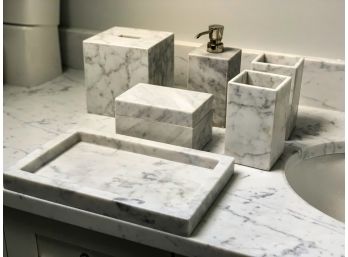 Restoration Hardware Marble Bathroom Set - 6 Pieces