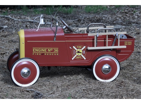 Replica Kids Pedal Ford Fire Truck With Accessories