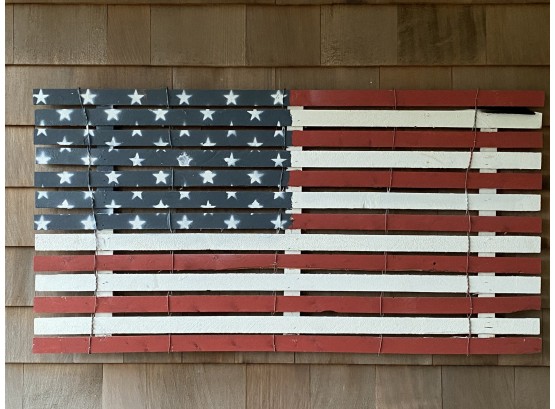 Wood Wall Hanging American Flag