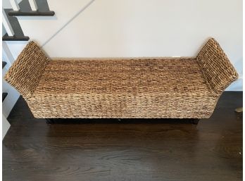 Rattan Bench And Round Outdoor Brown Wicker Folding Side Table