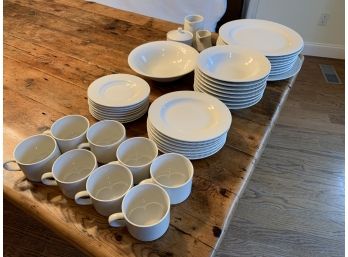 Set Of White International Tableworks Lattice Dishware