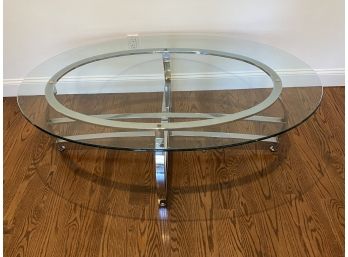 Glass And Chrome Coffee Table