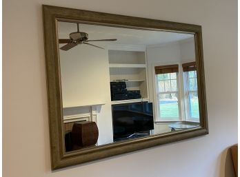 Large Platinum Color Painted Wood Wall Mirror