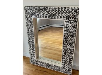 Black And White Bone Inlay Wall Mirror