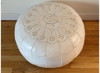 Serena And Lily Moroccan Leather Pouf