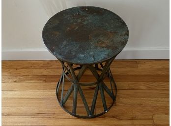 Single Round Metal Side Table