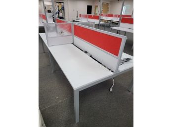 Large Lot Of Work Stations - Red And White