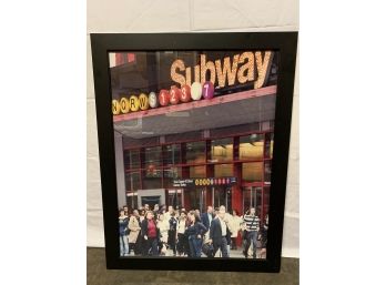 Framed Poster Of Times Square Subway Station - Black Frame