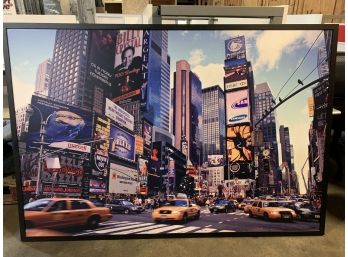Large Framed Poster Of Times Square - Black Frame