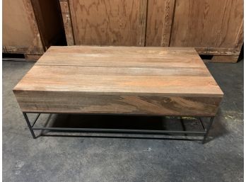 West Elm Industrial Storage Coffee Table - Cafe Wood And Metal