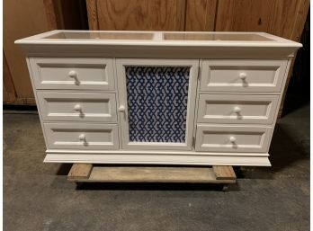 Pottery Barn White 6 Drawer Dresser With Jewelry Displays In The Top And 1 Door With 2 Shelves