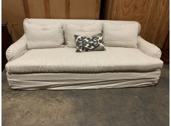 LARGE RESTORATION HARDWARE STYLE SLEEPER SOFA WITH SLIPCOVER - QUEEN