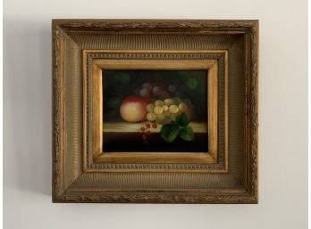 Framed Oil On Canvas - Signed - Fruit Still Life