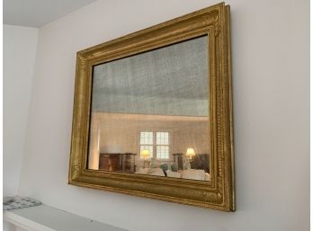 Rectangular Painted Gold Mirror - With Faux Aged Glass