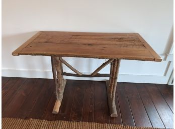 Rustic Wood Console Table With Tree Limb Base