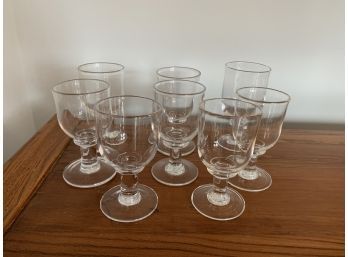 Set Of 8 Simon Pearce Essex Wine Glasses