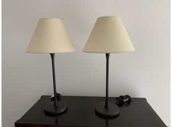Pair Of Wrought Iron Table Lamps