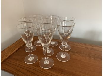 Set Of 8 Simon Pearce Cavendish White Wine Glasses