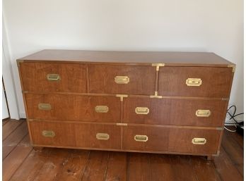 7 Drawer Campaign Chest With Brass Hardware