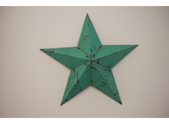 Antique Green Raised Wall Star