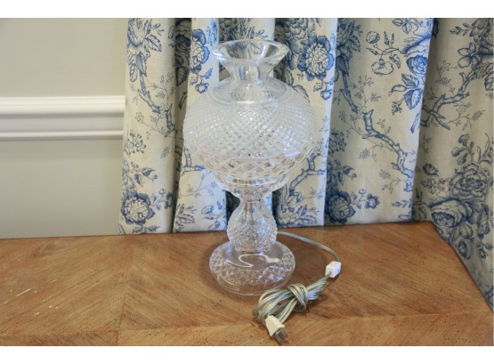 Antique Waterford Cut Crystal Table Lamp