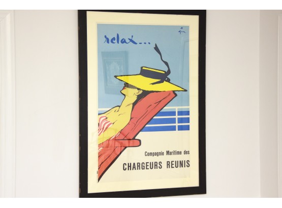 Rene Gruau RELAX French Color Lithograph Ad Poster