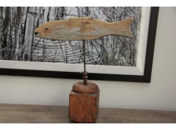Antique Fish On Stand