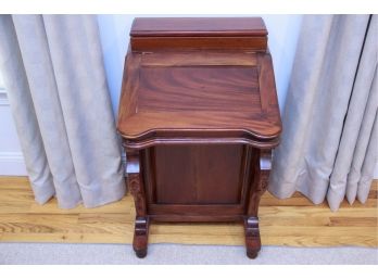 Small Wooden Antique Sewing Desk W/Many Drawers